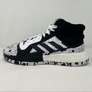 NEW Adidas Men's "Marquee Boost" Black White GRAFFITI Basketball Shoes